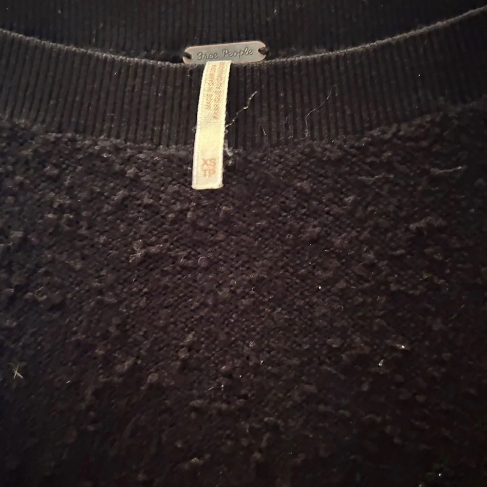 Free People Black Textured Knit Top - Picture 2 of 2